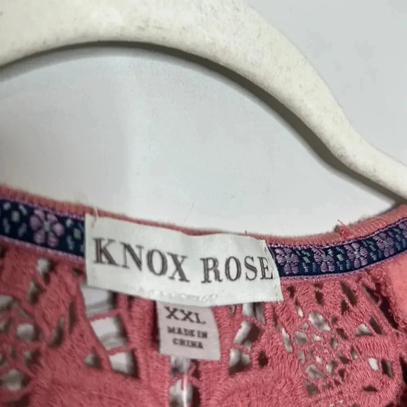 Women's Lace Detail Sweatshirt - Knox Rose Pink Size XXL - Picture 8 of 10